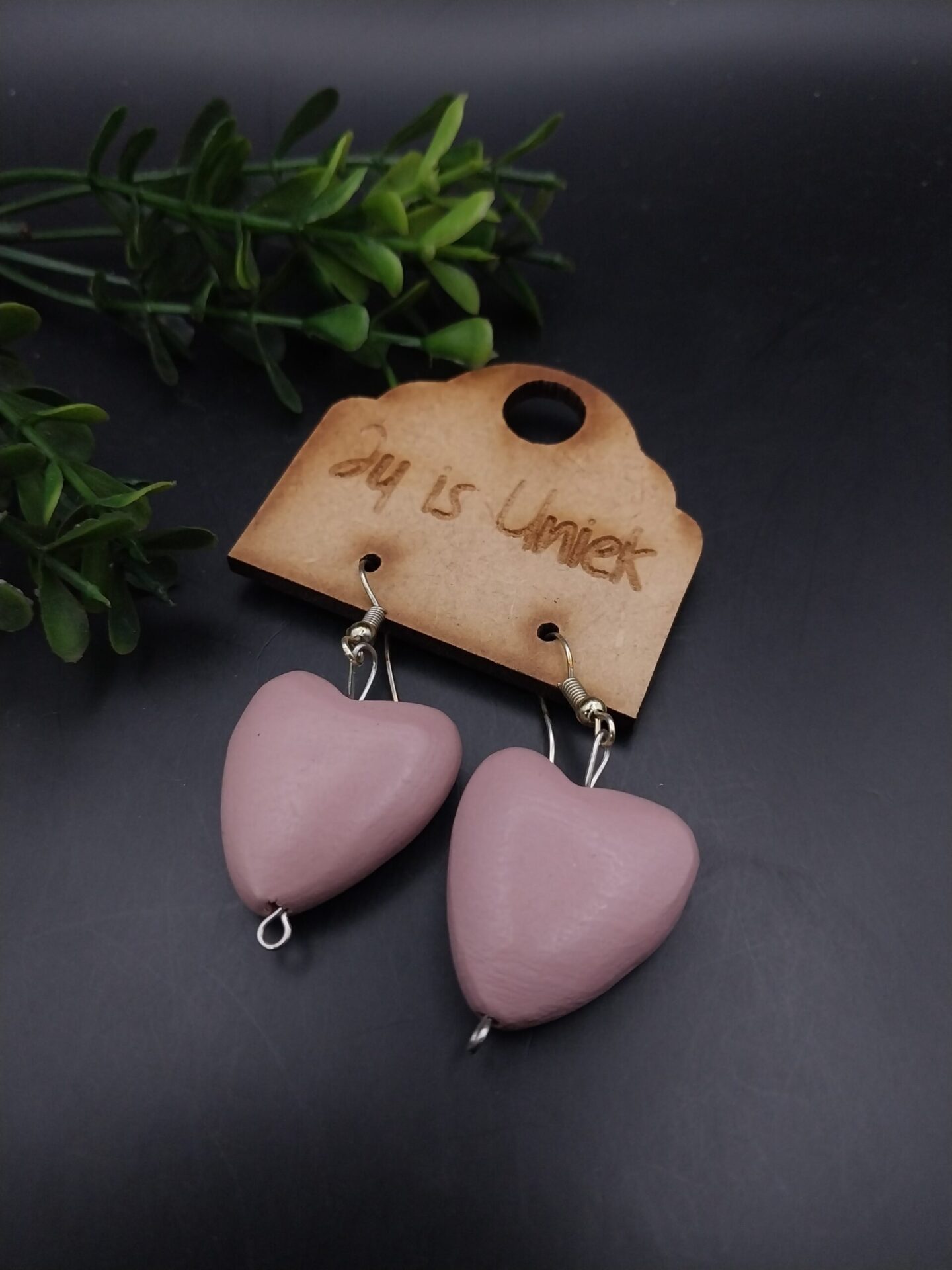 20230822_163037-scaled-1.jpg Wooden Heart Earrings - Image 1