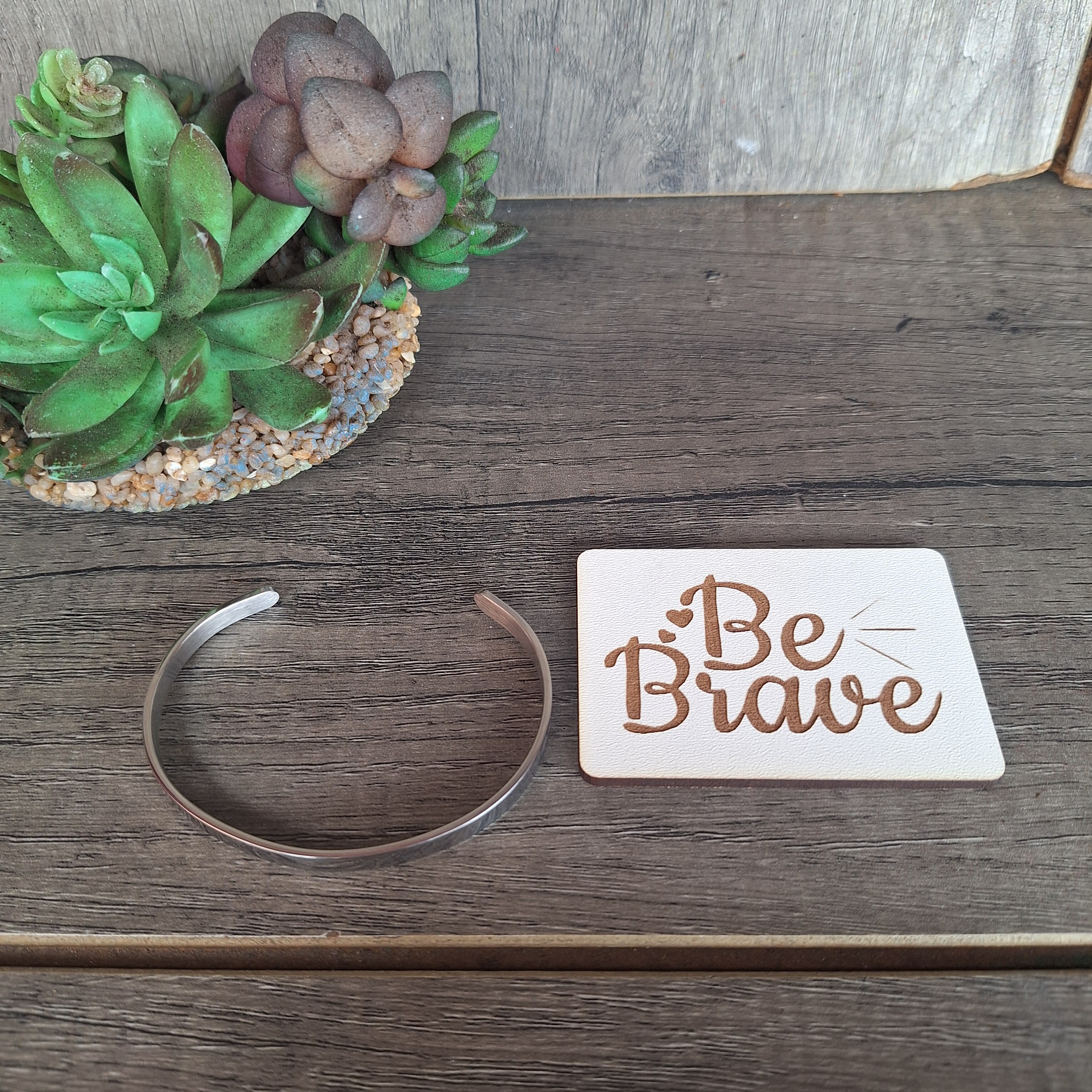 20260204_125316.jpg Be Brave - Cuff Bracelet - Image 1