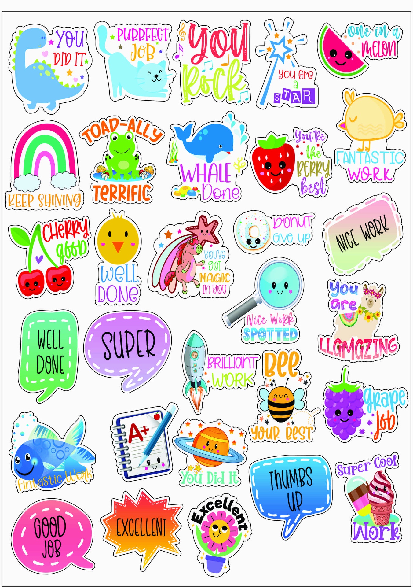 English-mixed-Puns.jpg Teacher Stickers - English Mixed - Puns - Image 1