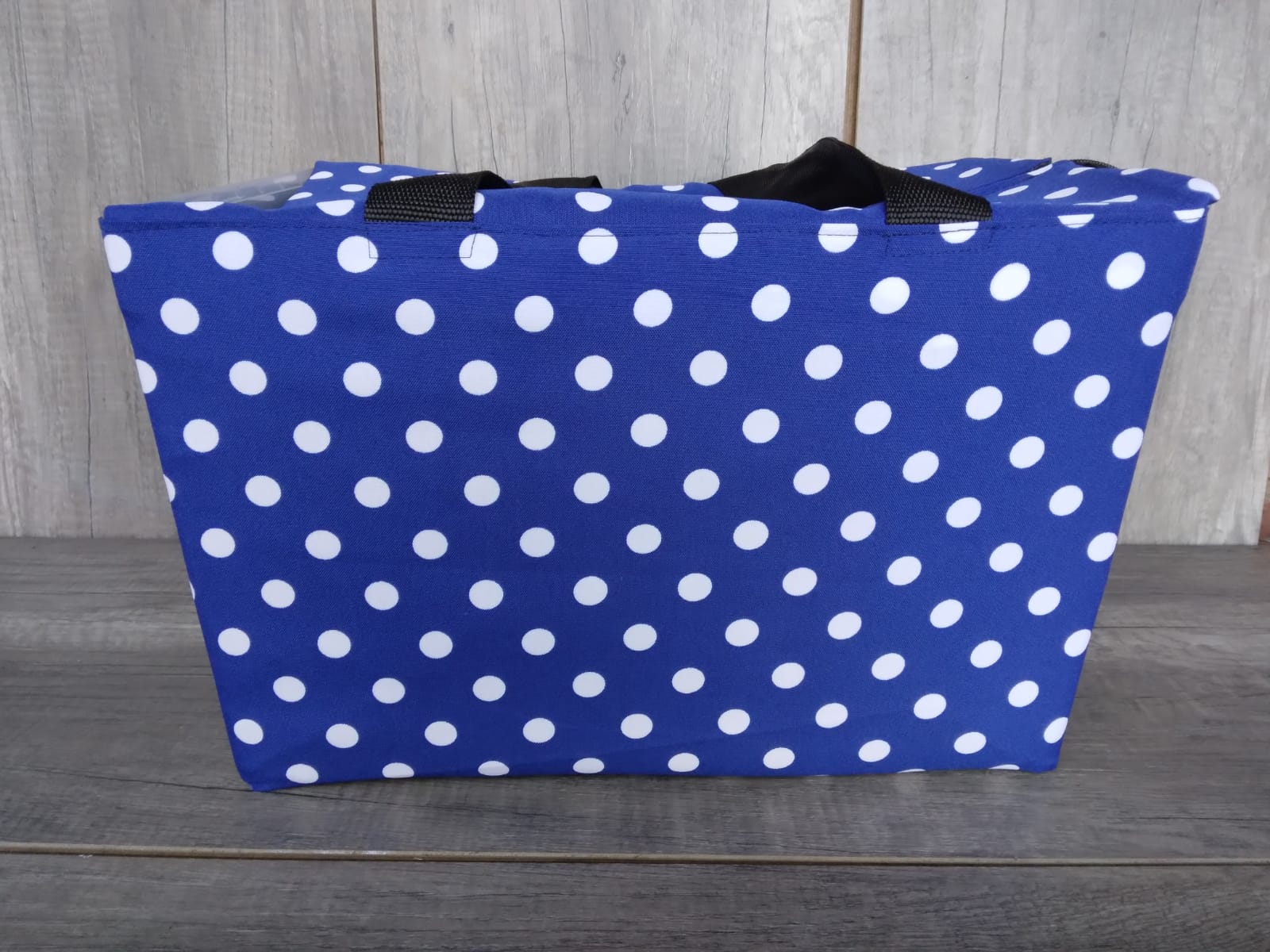 img-20220624-wa0057.jpg Multi-functional | Teacher bag - Blue Polka dot - Image 1