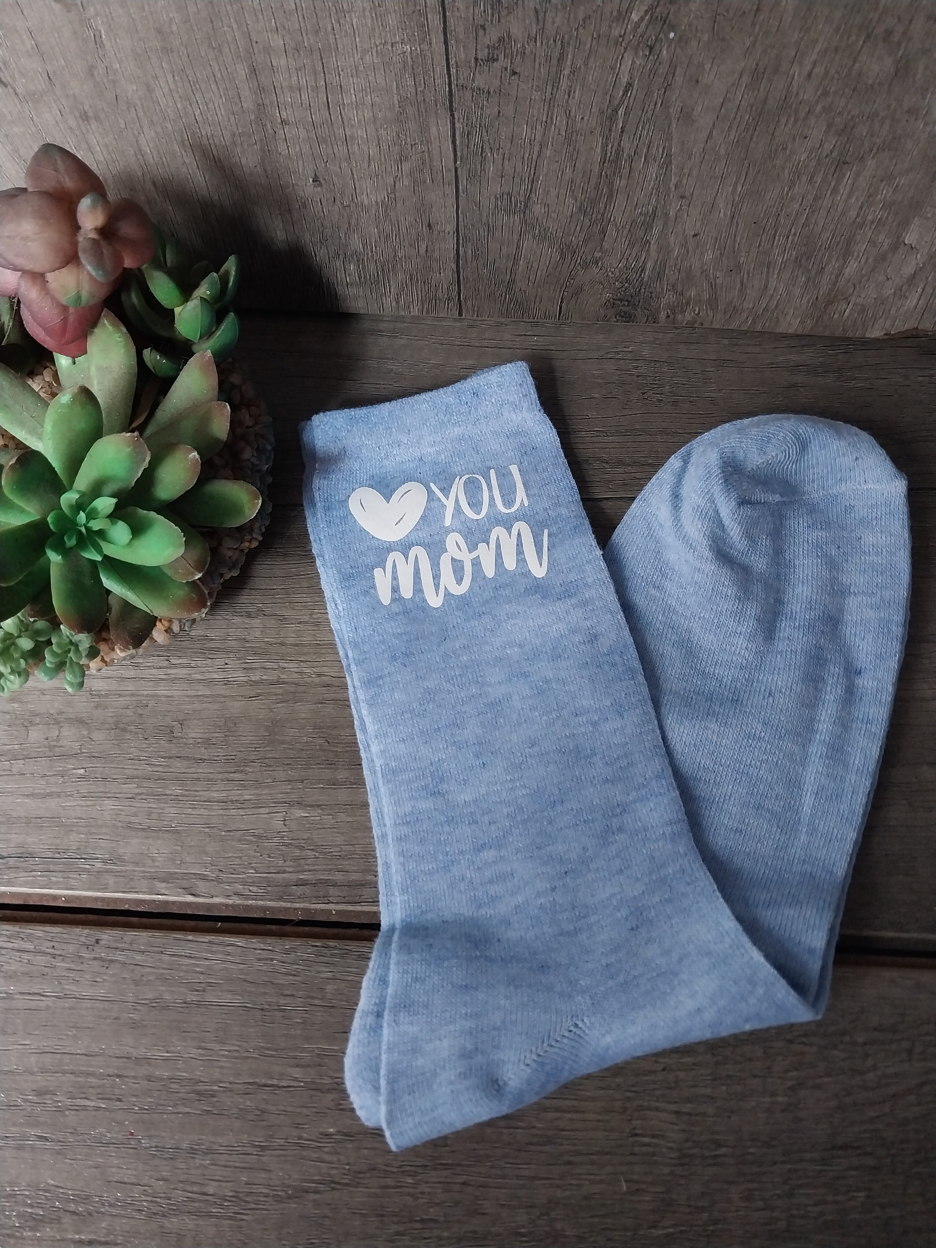 20240410_104052.jpg Love you Mom - Printed Socks - Image 1