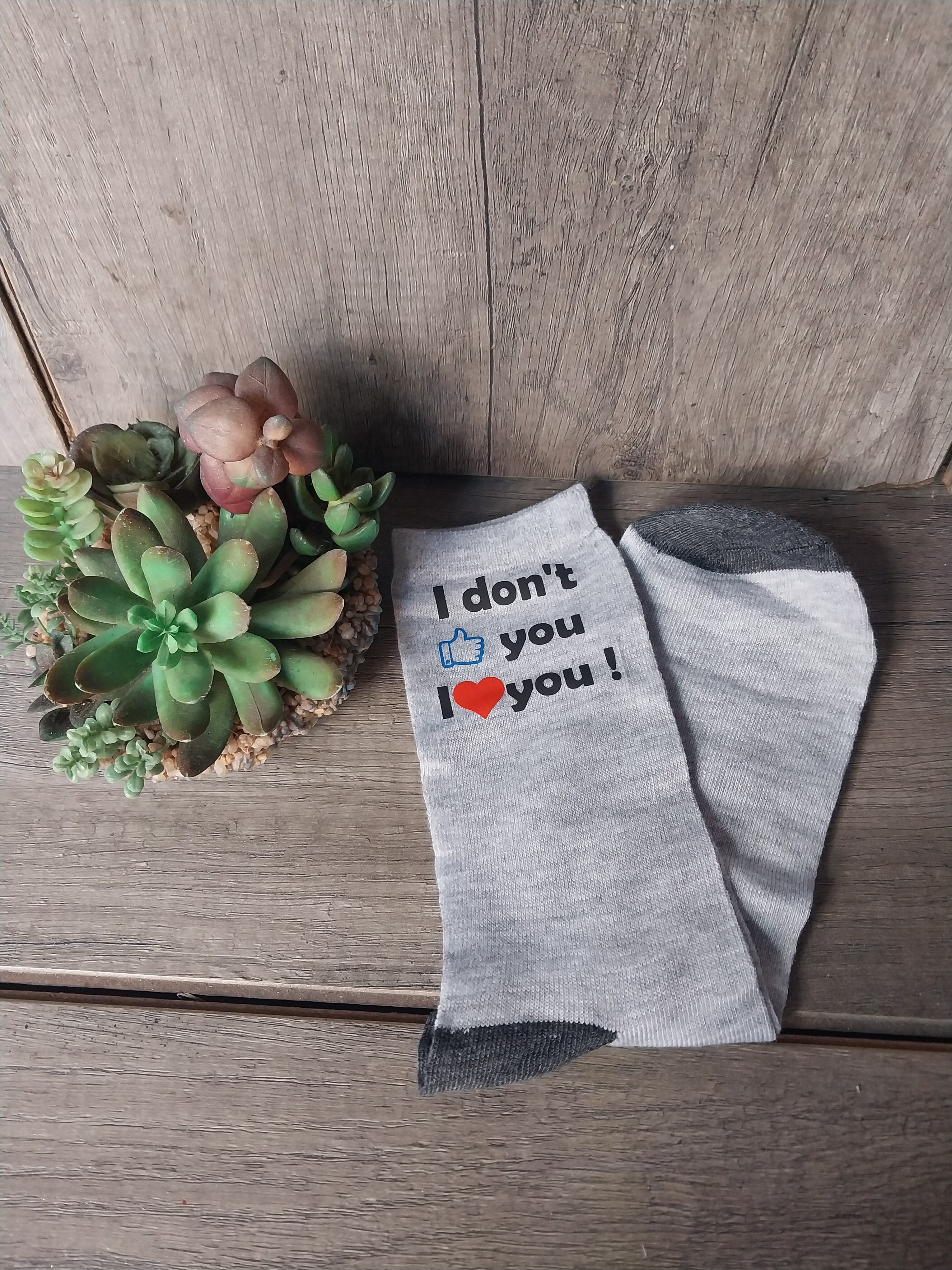 20240417_090613.jpg I don't like you Printed socks - Image 1