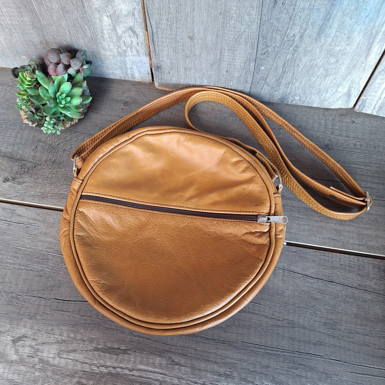 20260607_101715_result.jpg Round Leather Slingbag - Image 1