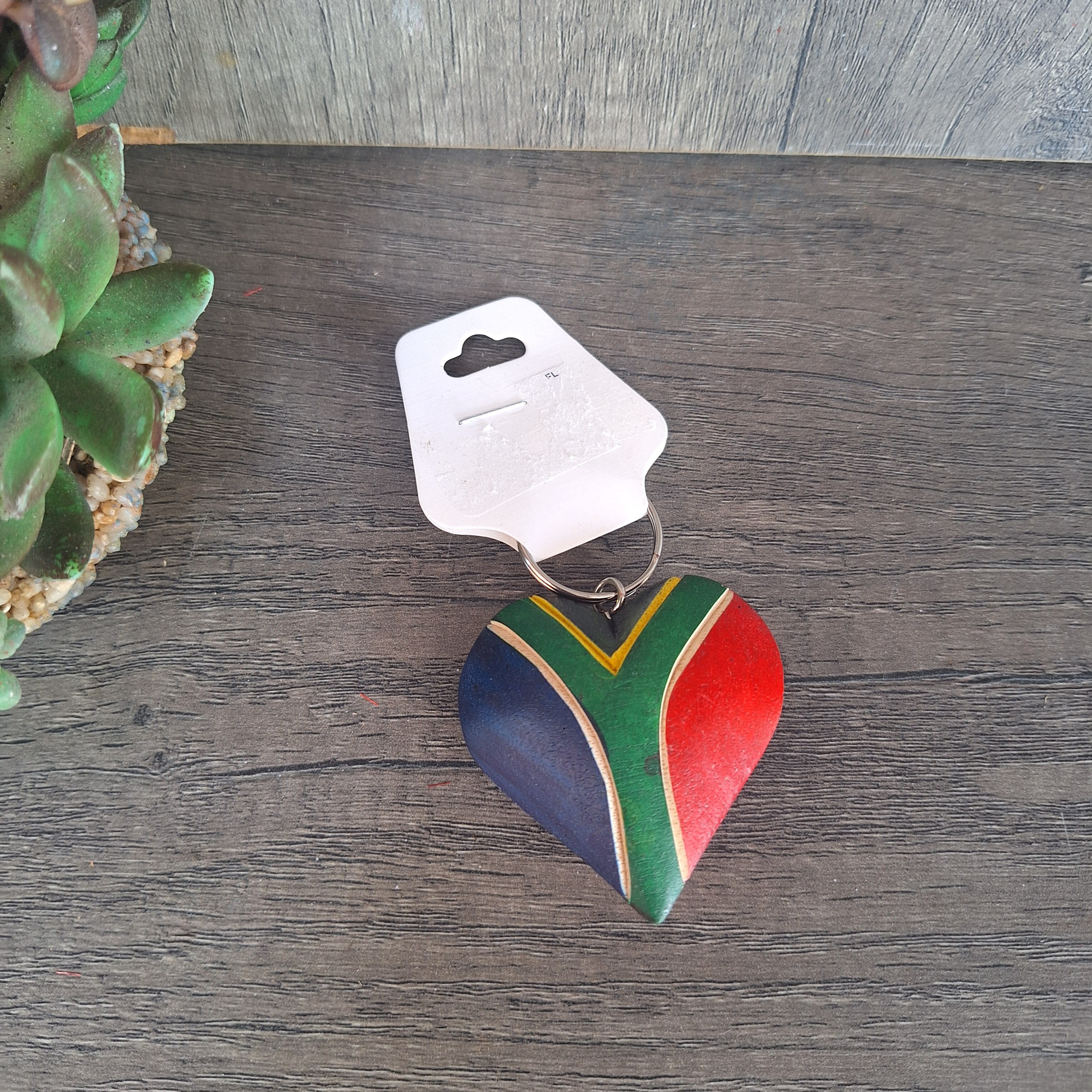 20251126_161156.jpg Heart With South African Flag Keychain - Image 1