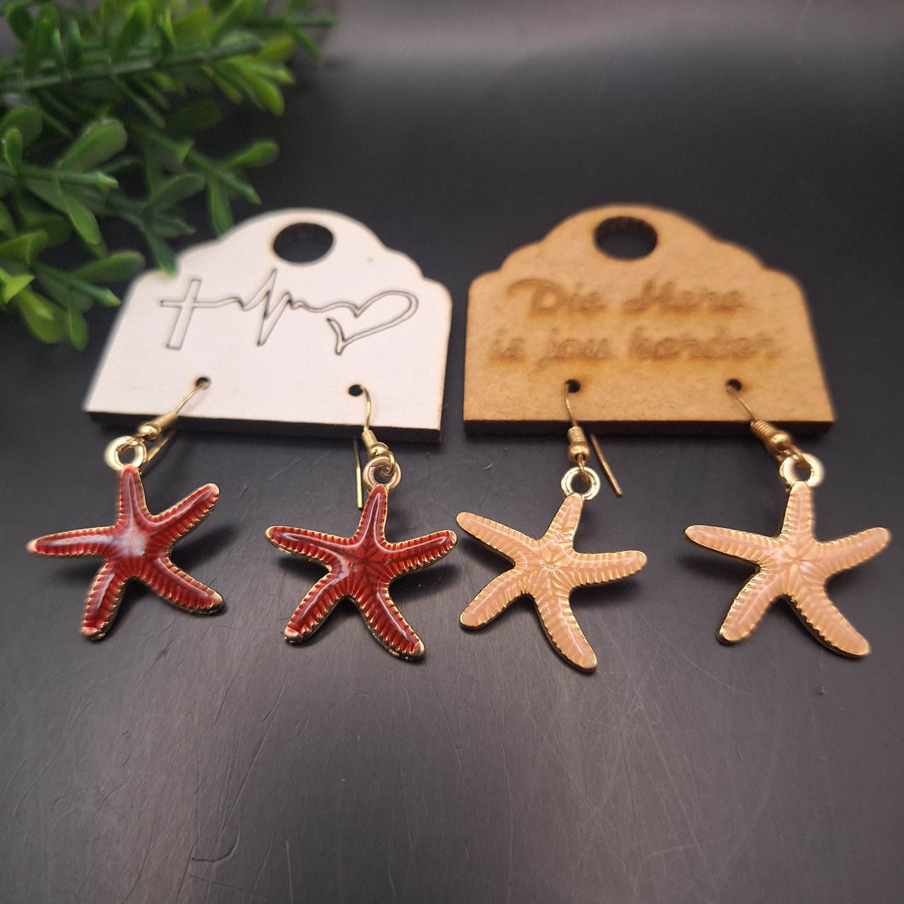 20260723_160039_result.jpg Coastal Sea Star Shape Drop Earrings - Image 1