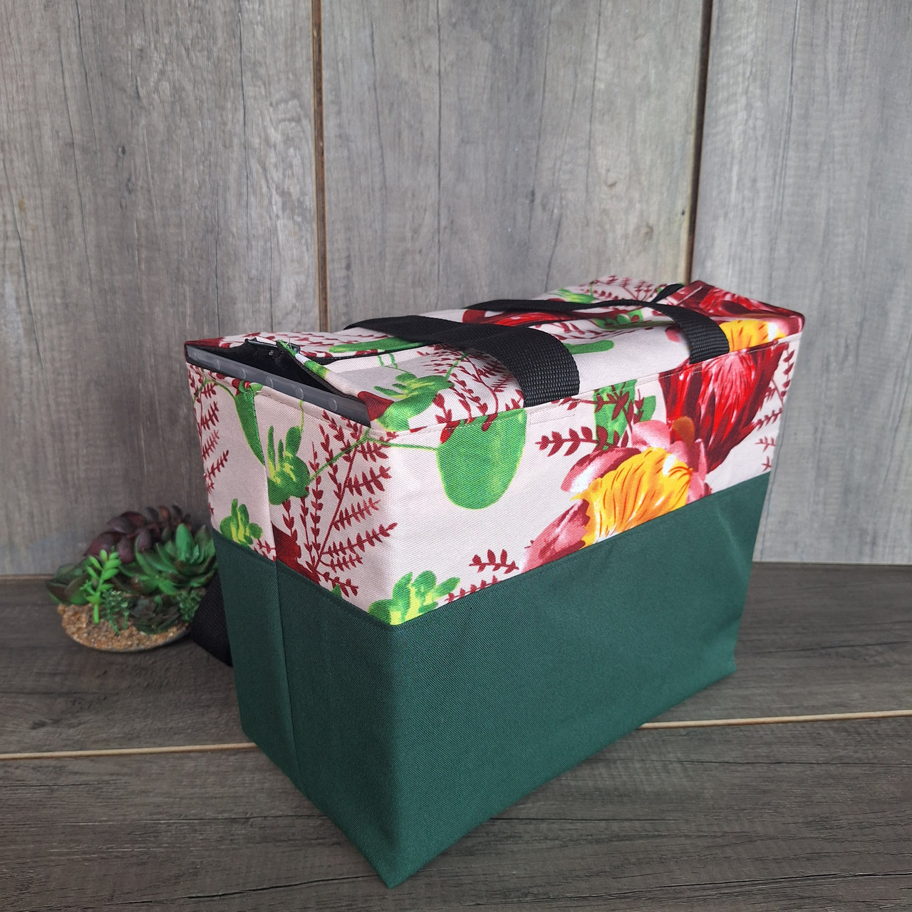 20260912_091715_result.jpg Multi-functional | Teacher bag - Medium Emerald Green with Branches - Image 1